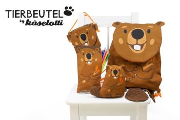 Tierbeutel Biber by Käselotti Panel ca. 80cm 